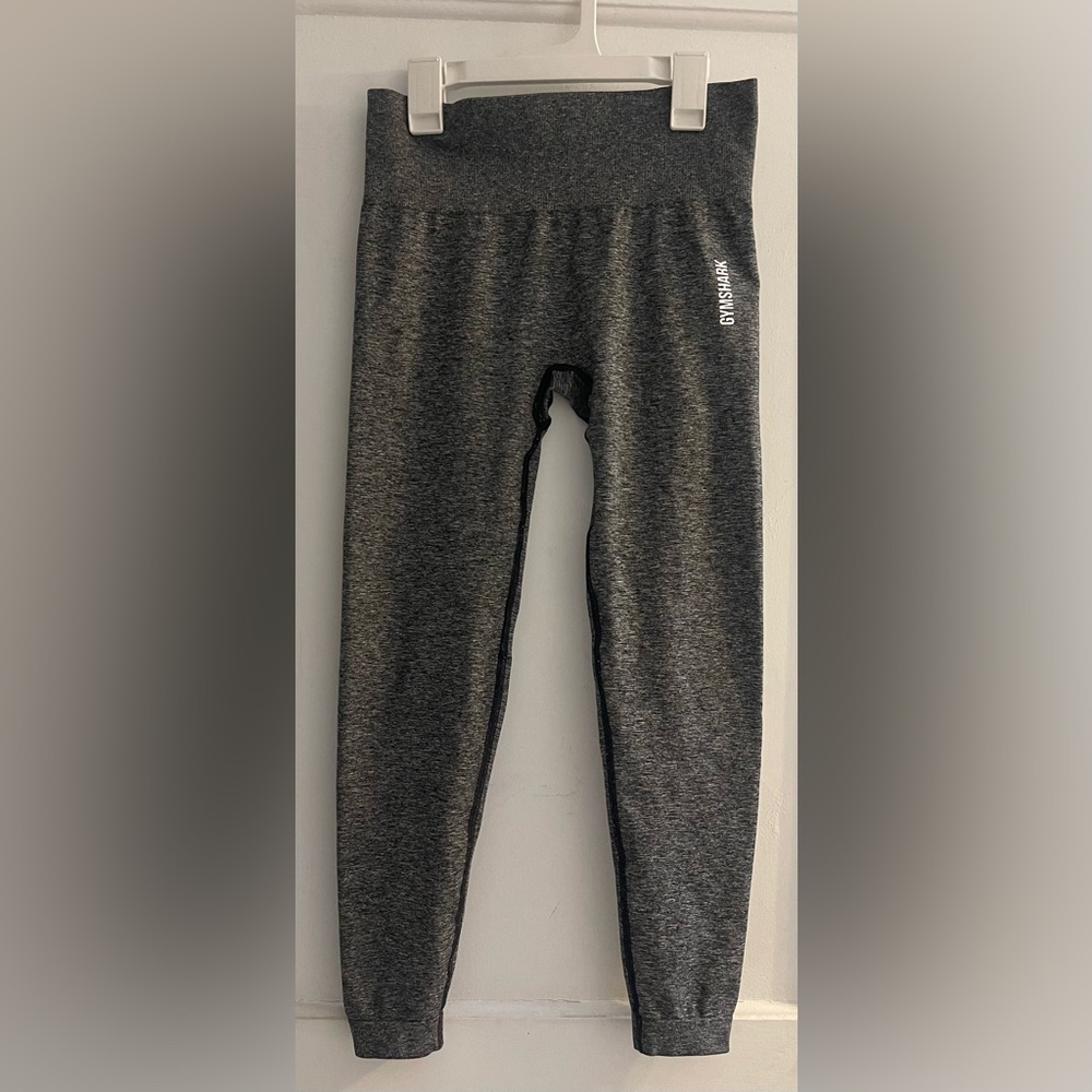 Gymshark Women’s Black Gray Marl ADAPT Seamless Leggings Size M